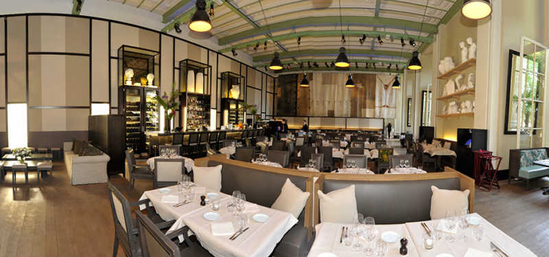 This is a picture of the inside of the mini palais, a restaurant in paris.