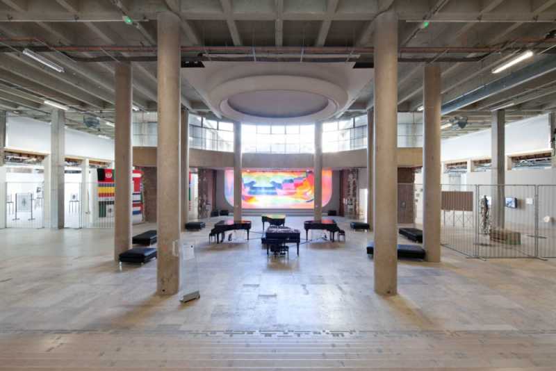 This is a picture of the interior of the palais de Tokyo, which is a great museum to visit in Paris.