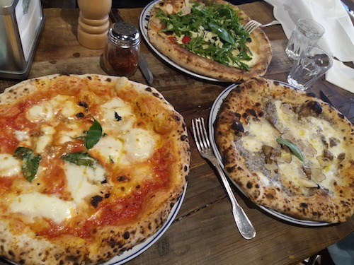 This is a picture of a pizzas in Paris.
