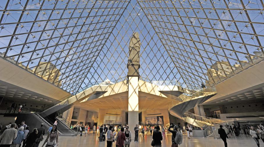 Louvres inside pyramide Paris
