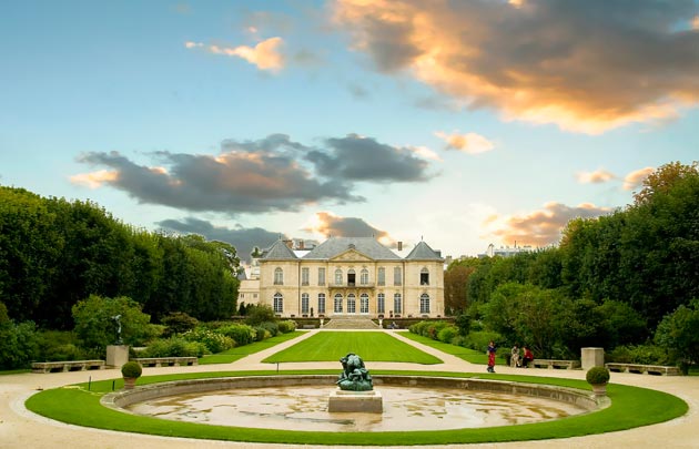 Picture of the musée Rodin garden in Paris.