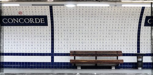 Picture of a metro station in Paris.