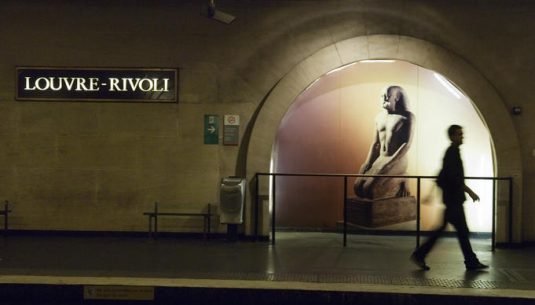 Picture of a metro station in Paris.
