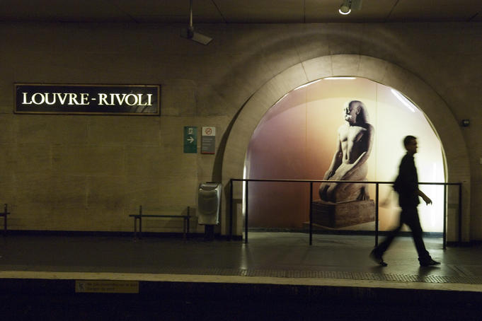 Picture of a metro station in Paris.